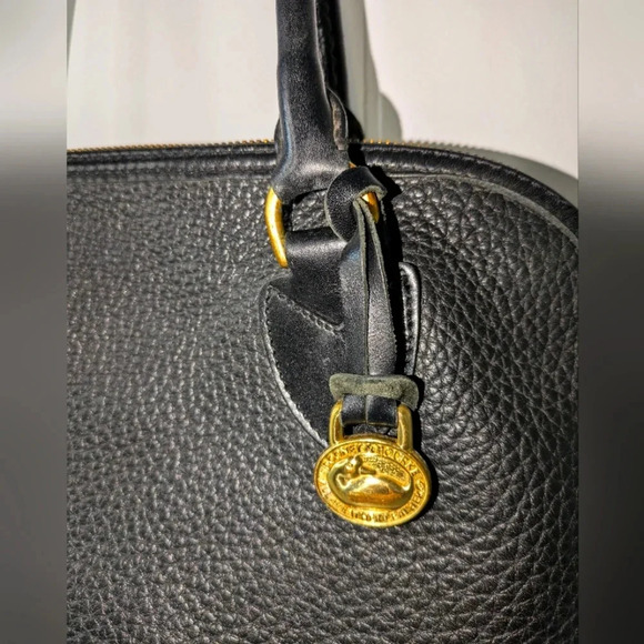 Dooney & Bourke Satchel in Black All Weather Leather Pebbled Vintage Large - Picture 2 of 13